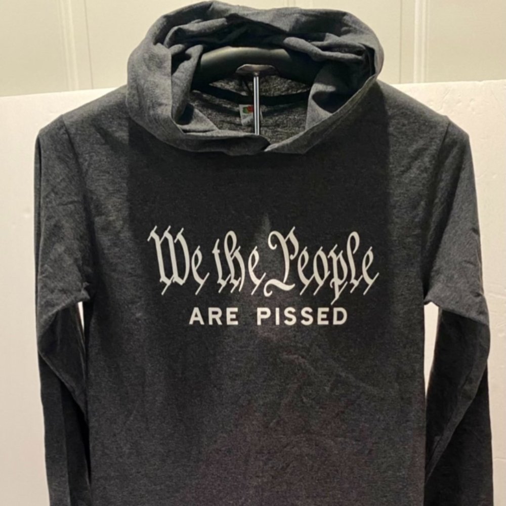 WE THE PEOPLE Are Pissed Unisex Charcoal Heather Lightweight Hoodie T-Shirt